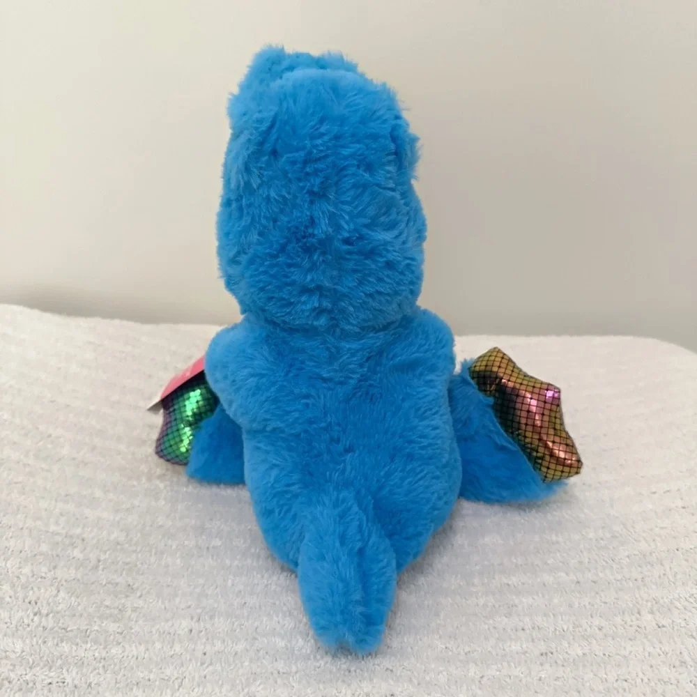 Blue Dinosaur Stuffed Animal with Heart